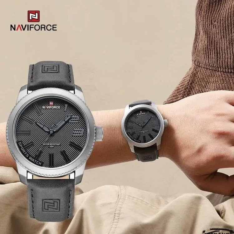 ساعت مچی مردانه نیوی فورس NAVIFORCE مدل nf9092 ژاپنی بند مشکی
