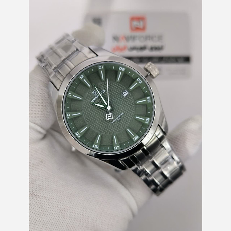 ساعت مچی مردانه نیوی فورس NAVIFORCE مدل Nf8032 ژاپنی صفحه سبز