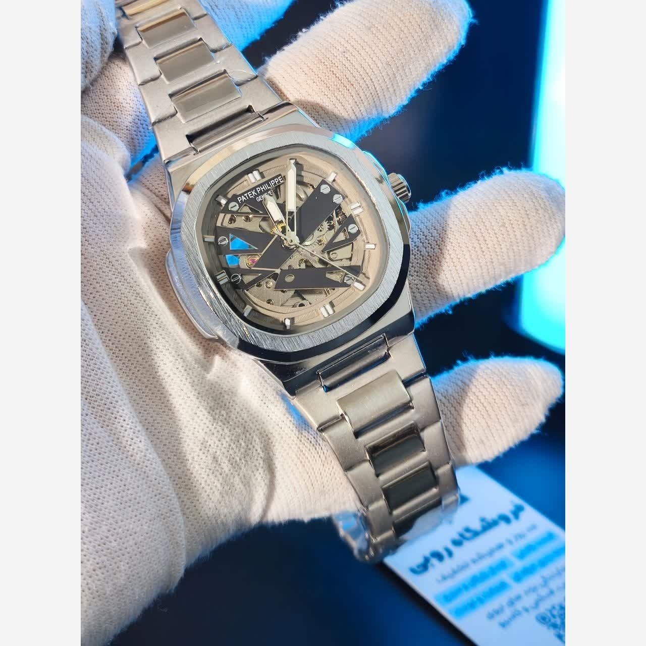 ساعت مچی اتوماتیک مردانه پتک فیلیپ PATEK PHILPPE مربع قفل مخفی