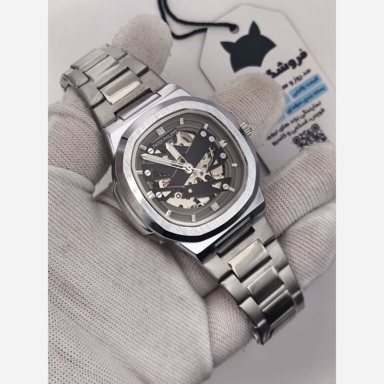 ساعت مچی اتوماتیک مردانه پتک فیلیپ PATEK PHILPPE مربع قفل مخفی
