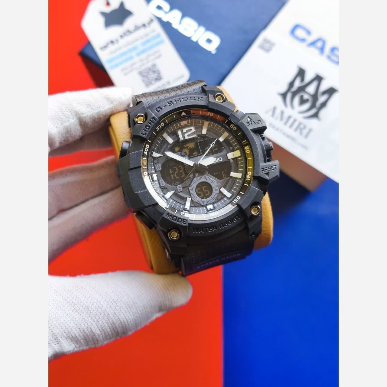 ساعت مچی مردانه عقربه ای و دیجیتال کاسیو جیشاک CASIO G-SHOOK مدل1 مشکی