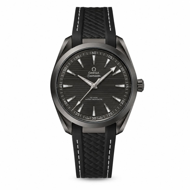 ساعت مچی عقربه ای مردانه اومگا OMEGA بند رابر مشکی