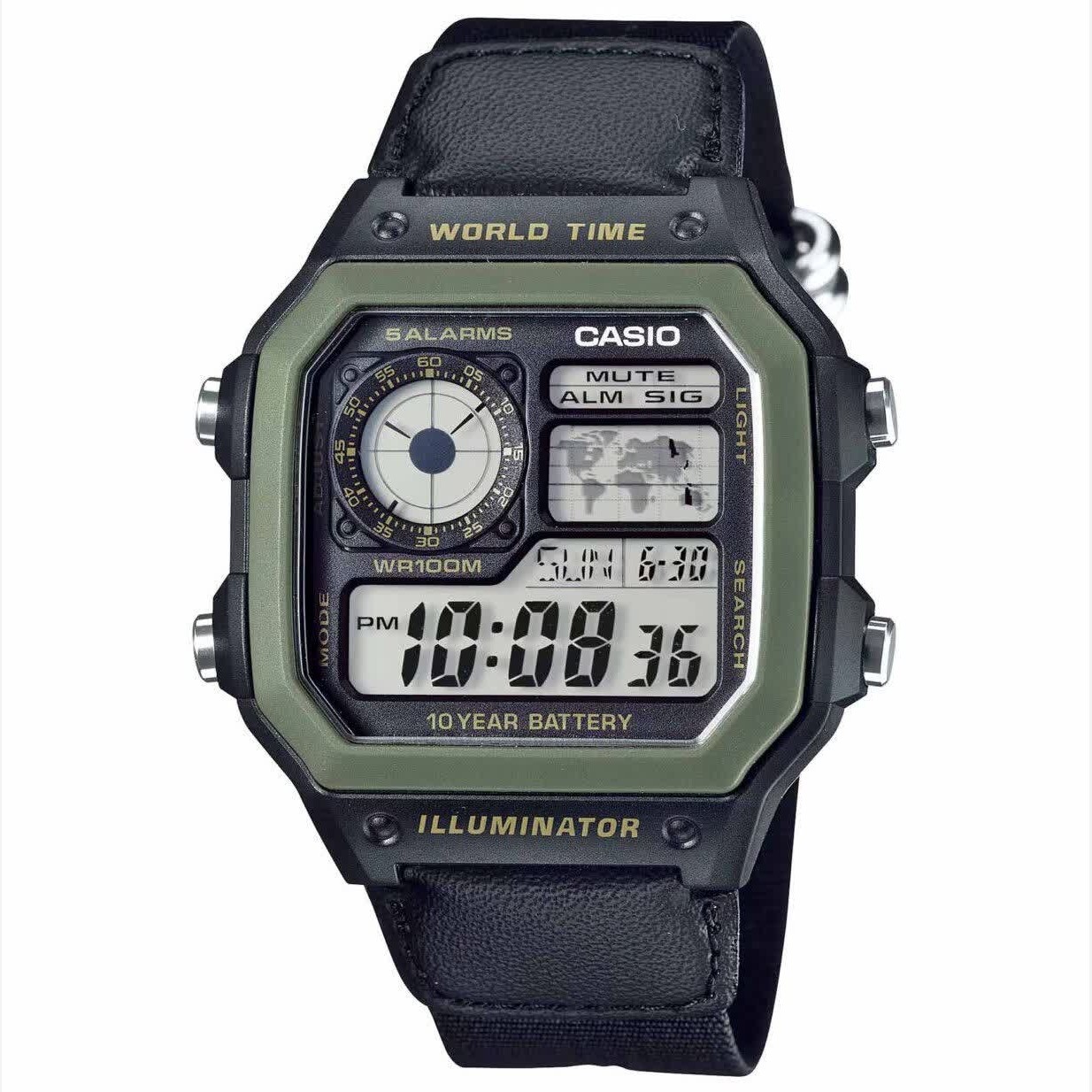 ساعت مچی مردانه کاسیو CASIO AE-1200WHB-1BV ساعت جهانی