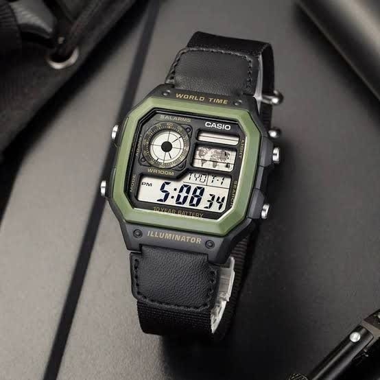 ساعت مچی مردانه کاسیو CASIO AE-1200WHB-1BV ساعت جهانی