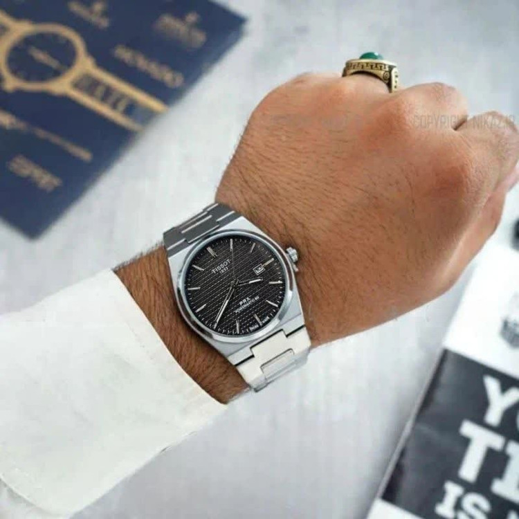 ساعت مچی عقربه ای مردانه تیسوت TISSOT صفحه مشکی