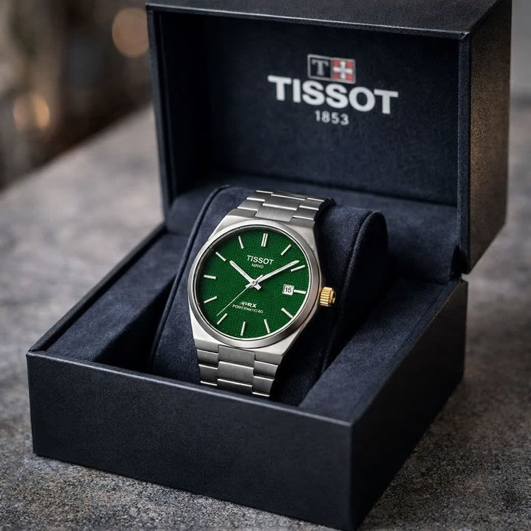 ساعت مچی عقربه ای مردانه تیسوت TISSOT صفحه سبز