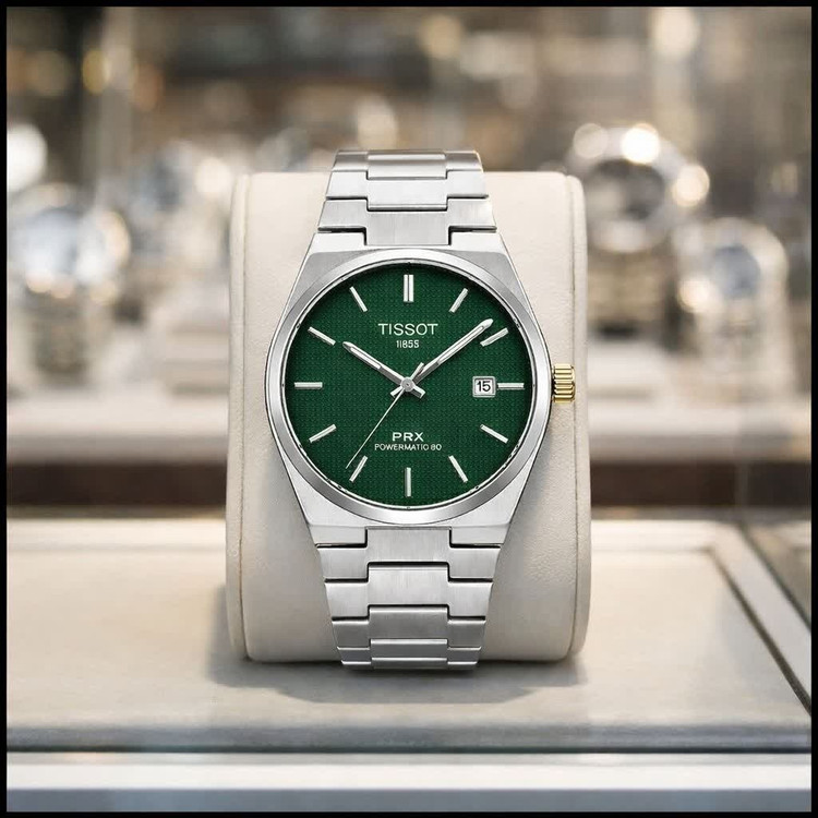 ساعت مچی عقربه ای مردانه تیسوت TISSOT صفحه سبز