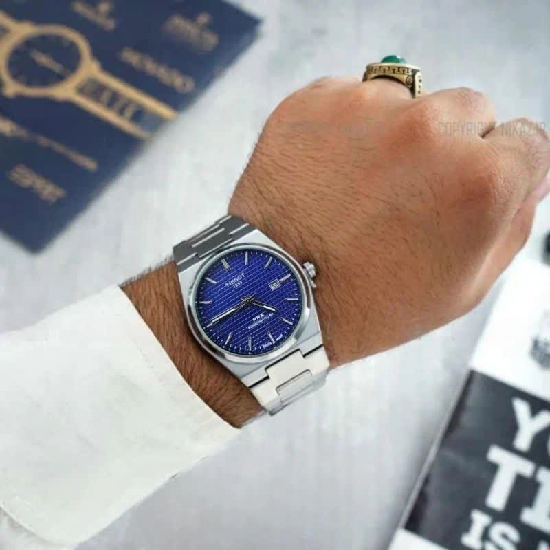 ساعت مچی عقربه ای مردانه تیسوت TISSOT صفحه سرمه ای