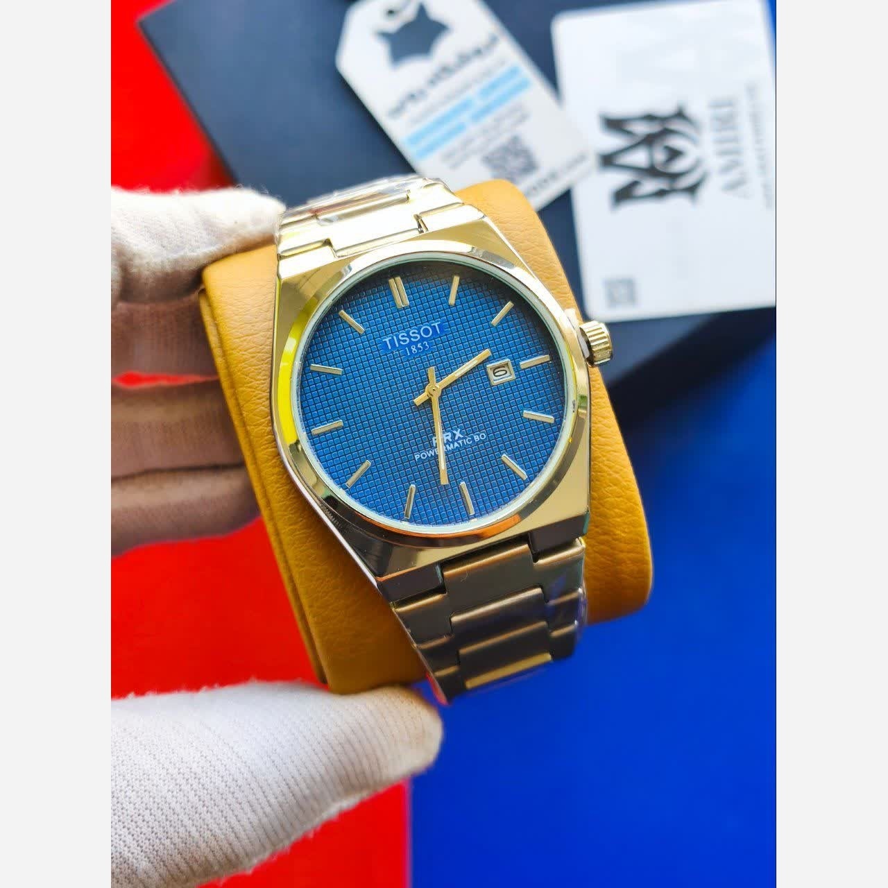 ساعت مچی عقربه ای مردانه تیسوت TISSOT صفحه سرمه ای