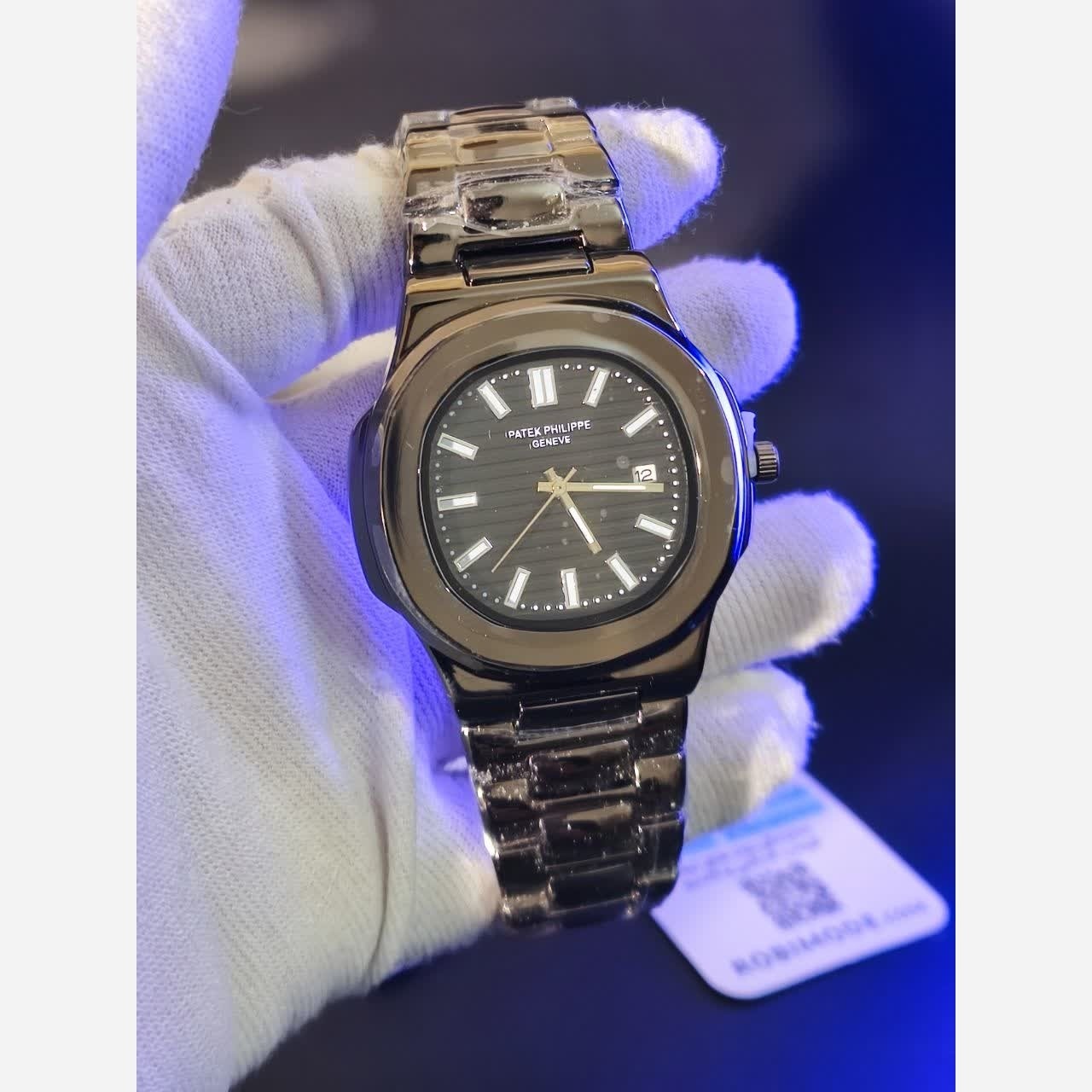 ساعت مچی عقربه ای مردانه پتک فیلیپ PATEKPHILIPPE فول مشکی