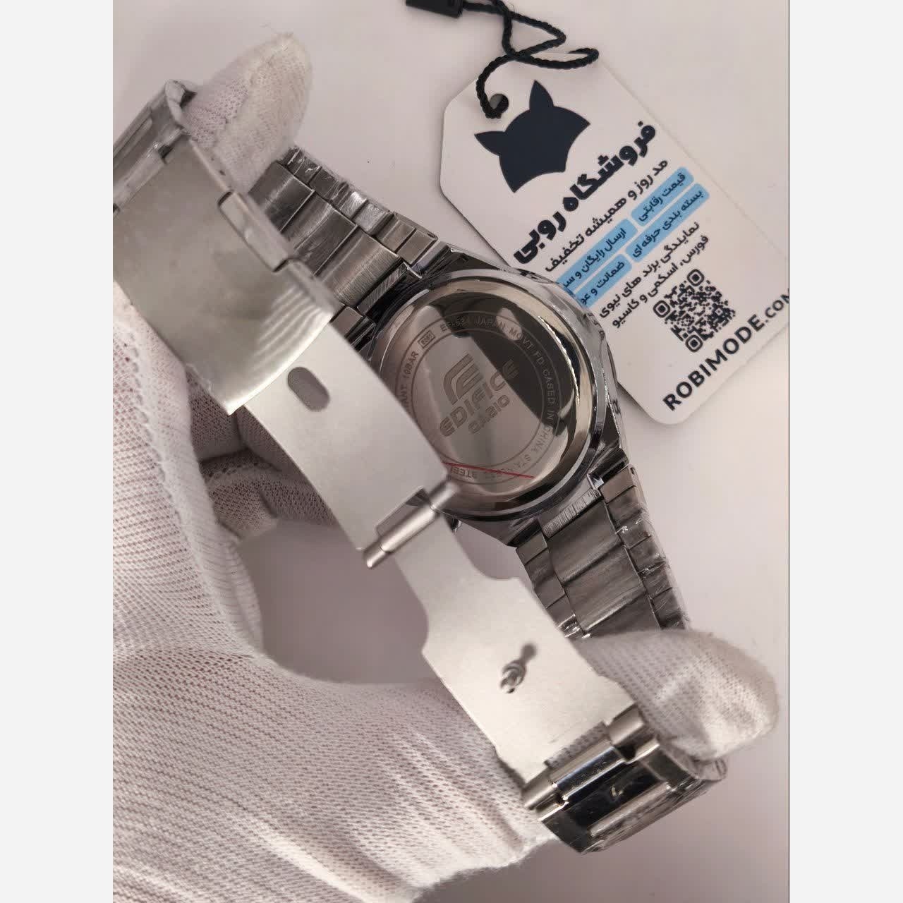 ساعت مچی مردانه کاسیو CASIO EDIFICE موتور ژاپنی صفحه سبز دور مشکی