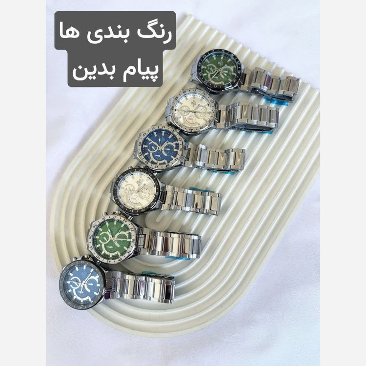 ساعت مچی مردانه کاسیو CASIO EDIFICE موتور ژاپنی صفحه سبز دور مشکی