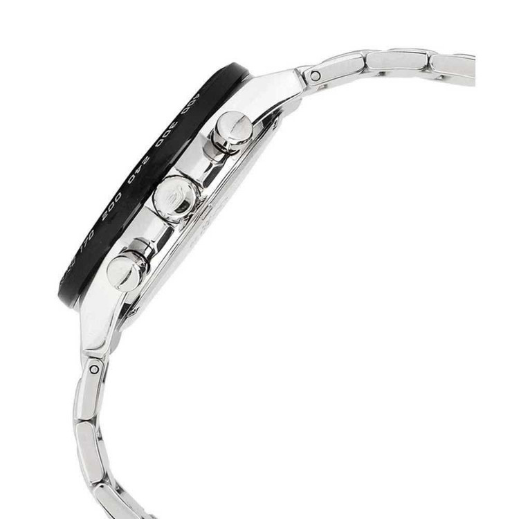 ساعت مچی مردانه کاسیو CASIO EDIFICE موتور ژاپنی صفحه سفید دور مشکی