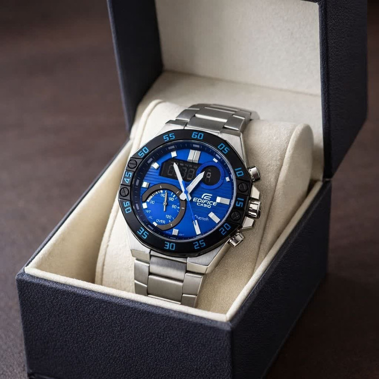 ساعت مچی مردانه عقربه ای و دیجیتال کاسیو CASIO EDIFICE موتور ژاپنی مدل02