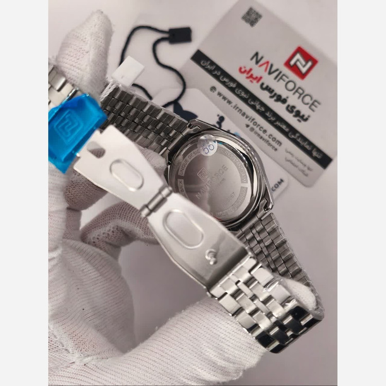 ساعت مچی عقربه ای زنانه نیوی فورس NAVIFORCE مدل Nf5067 نقره ای مشکی