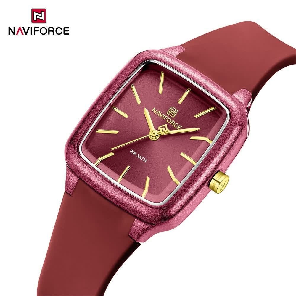 ساعت مچی عقربه ای زنانه نیوی فورس NAVIFORCE مدل Nf5055 قرمز