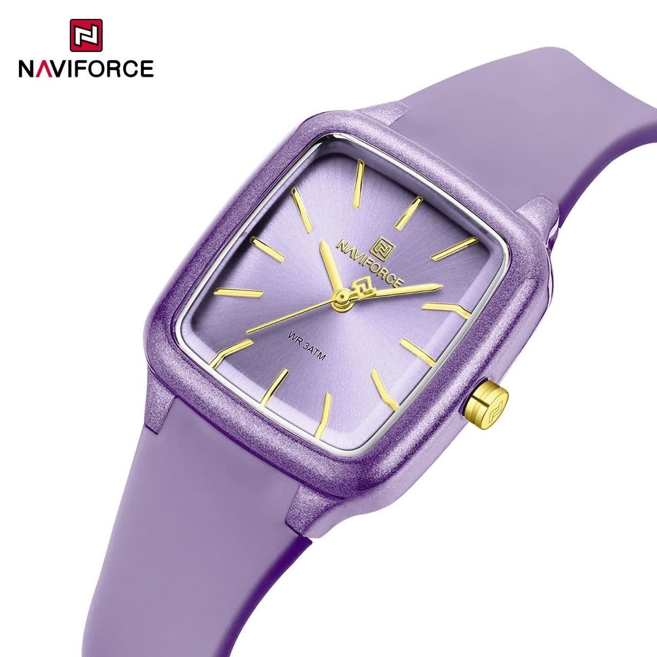 ساعت مچی عقربه ای زنانه نیوی فورس NAVIFORCE مدل Nf5055 بنفش