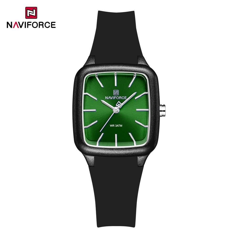 ساعت مچی عقربه ای زنانه نیوی فورس NAVIFORCE مدل Nf5055 مشکی سبز