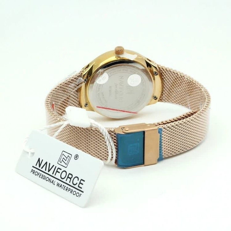 ساعت مچی عقربه ای زنانه نیوی فورس NAVIFORCE مدل Nf5004 موتور ژاپن صفحه سبز