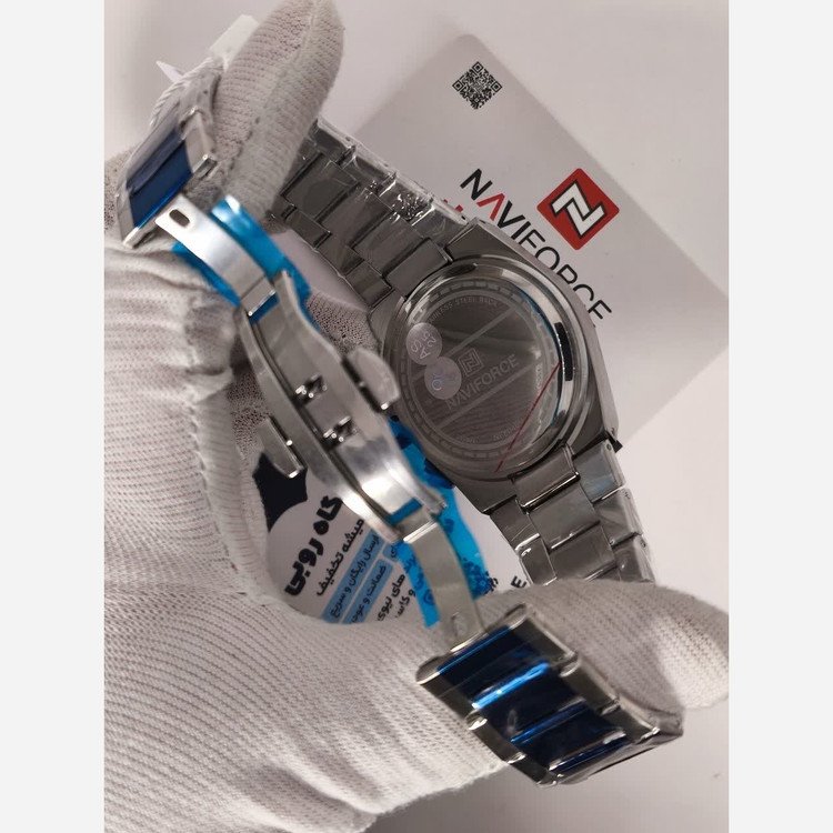 ساعت مچی کرنوگراف مردانه نیوی فورس NAVIFORCE مدل Nf8048 موتور ژاپن آبی