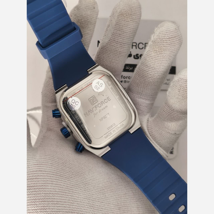 ساعت مچی کرنوگراف مردانه نیوی فورس NAVIFORCE مدل Nf8037 ژاپن سرمه ای