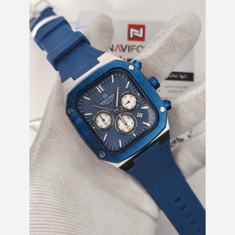 ساعت مچی کرنوگراف مردانه نیوی فورس NAVIFORCE مدل Nf8037 ژاپن سرمه ای