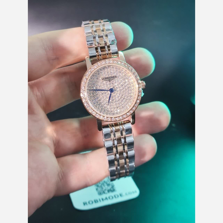 ساعت مچی زنانه لونجین LONGINES فول نگین قفل مخفی