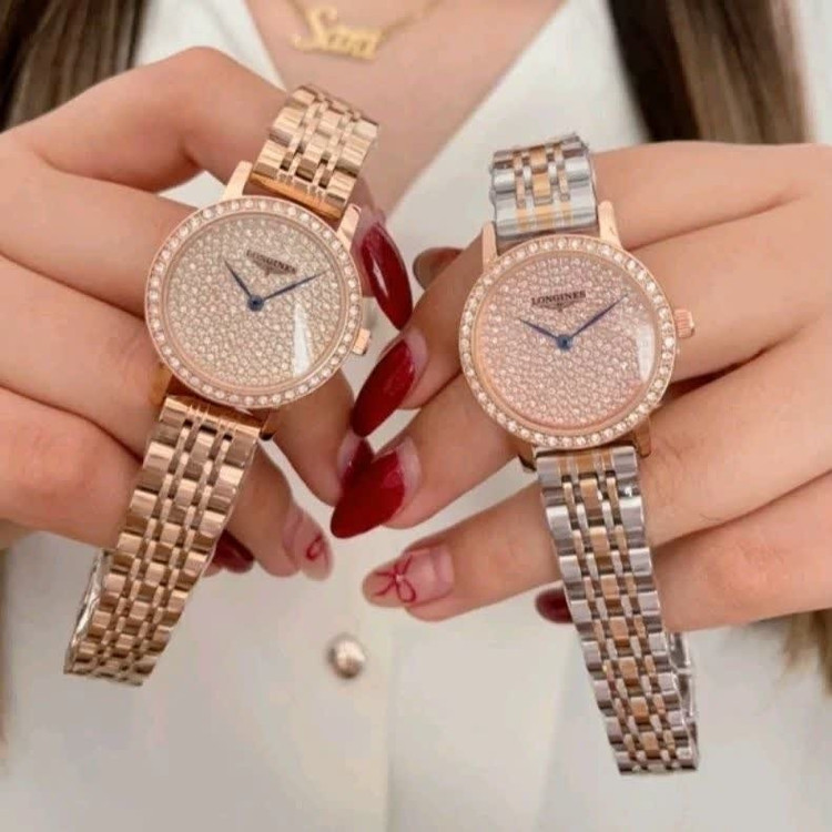 ساعت مچی زنانه لونجین LONGINES فول نگین قفل مخفی