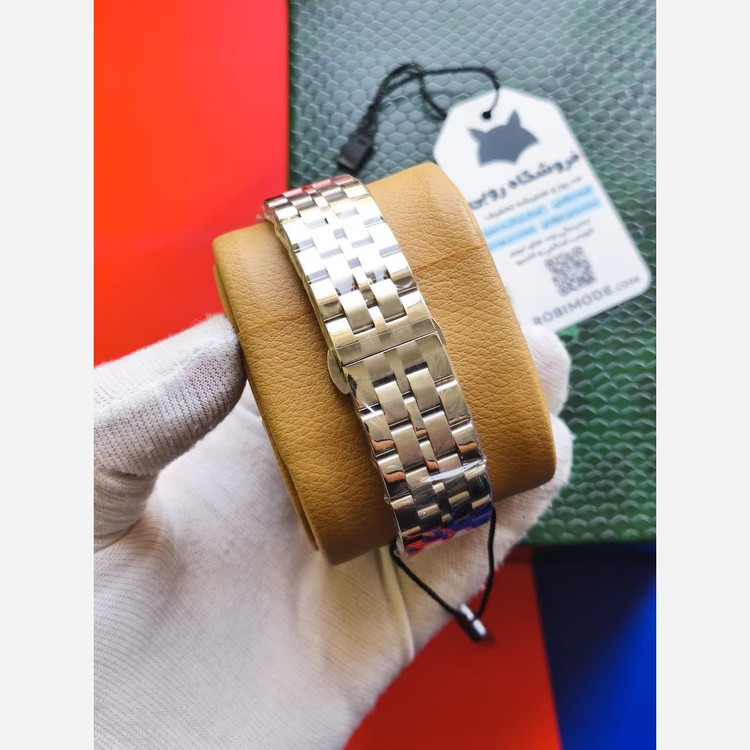 ساعت مچی مردانه کرنوگراف الگانس ELEGANCE سه موتور نقره ای مشکی