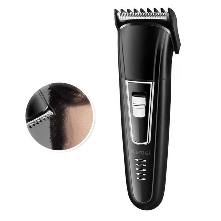 ماشین اصلاح موی صورت کیمی مدل KM-6559 با تیغه استیل ضد زنگ، اصلاح چرخشی، سه سری مخصوص صورت، سر و گوش بینی، شارژی با کابل USB، مدت زمان استفاده 60 دقیقه و طراحی ارگونومیک