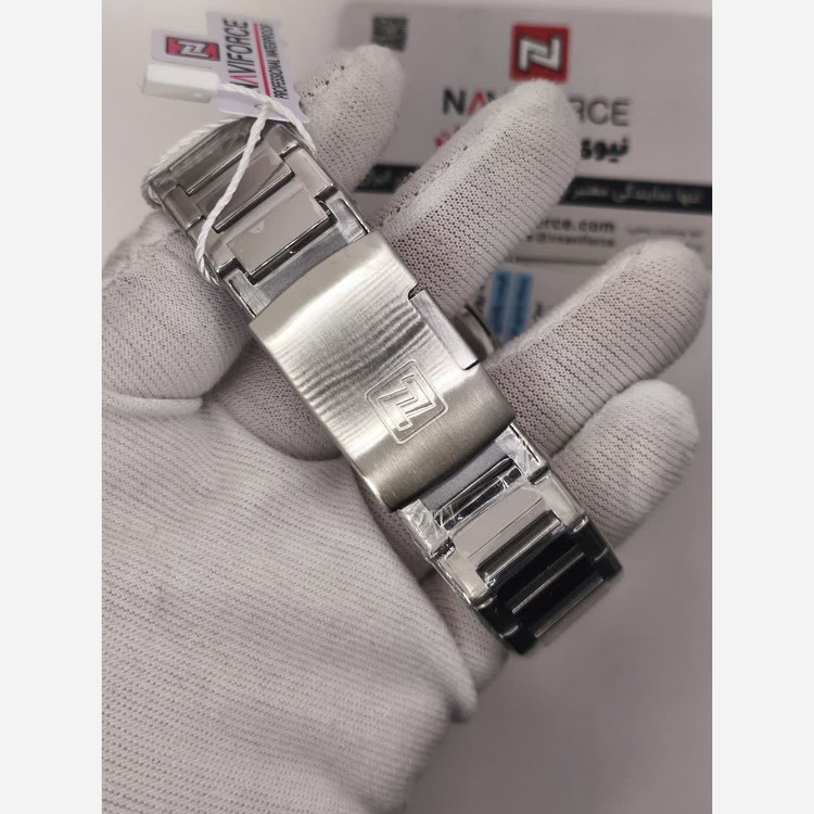 ساعت مچی مردانه نیوی فورس NAVIFORCE مدل Nf9218 ژاپنی صفحه سفید