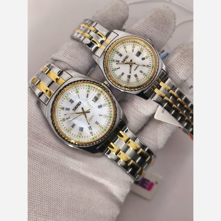 ست ساعت مچی زنانه و مردانه اسکمی SKMEI مدل 9098 اصلی استیل