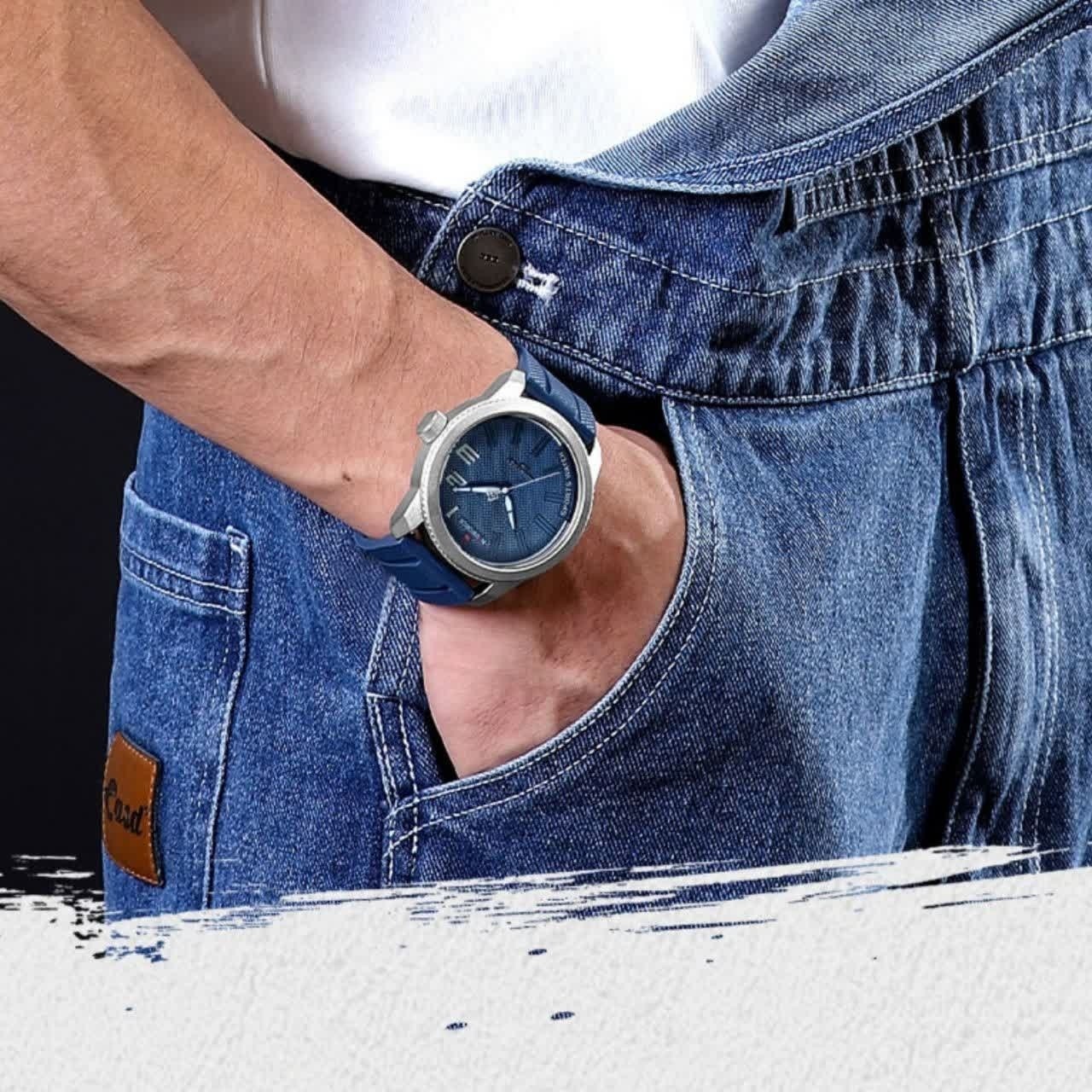ساعت مچی مردانه نیوی فورس NAVIFORCE مدل Nf9202 ژاپنی - آبی