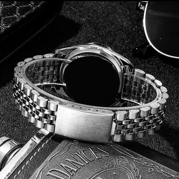 ست ساعت رولکس دیت جاست زنانه و مردانه ROLEX Date just نقره ای سفید