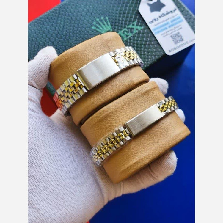 ست ساعت رولکس دیت جاست زنانه و مردانه ROLEX Date just رگه طلایی مشکی