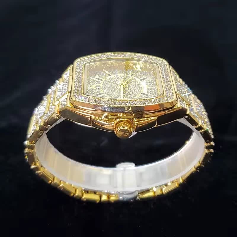 ساعت مچی زنانه فول نگین ریچارد میل (Richard Mille)طلایی