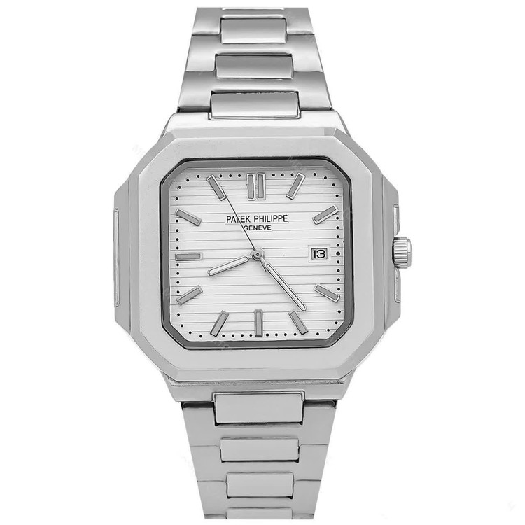ساعت مچی مردانه پتک فیلیپ Patek Philippe ارجینال قفل مخفی صفحه طوسی