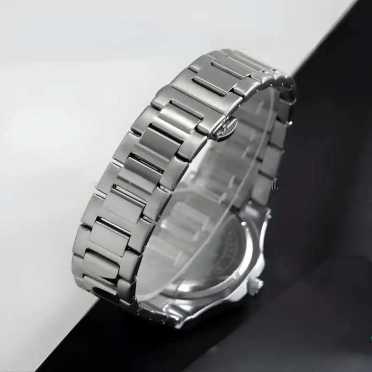 ساعت مچی مردانه پتک فیلیپ Patek Philippe ارجینال قفل مخفی صفحه طوسی