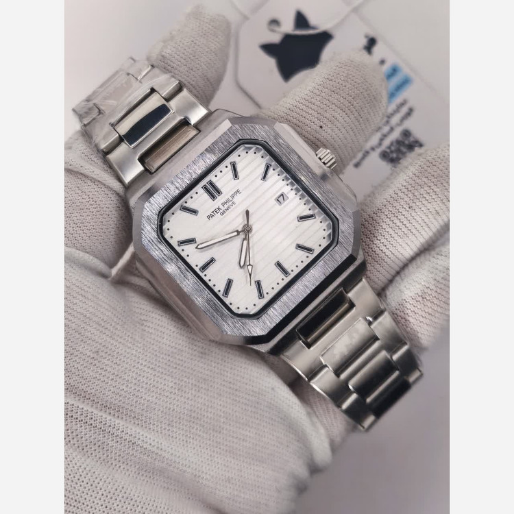 ساعت مچی مردانه پتک فیلیپ Patek Philippe ارجینال قفل مخفی صفحه طوسی