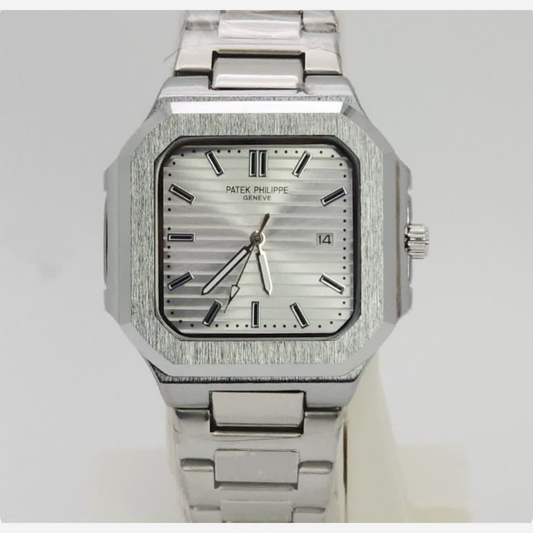ساعت مچی مردانه پتک فیلیپ Patek Philippe ارجینال قفل مخفی صفحه طوسی