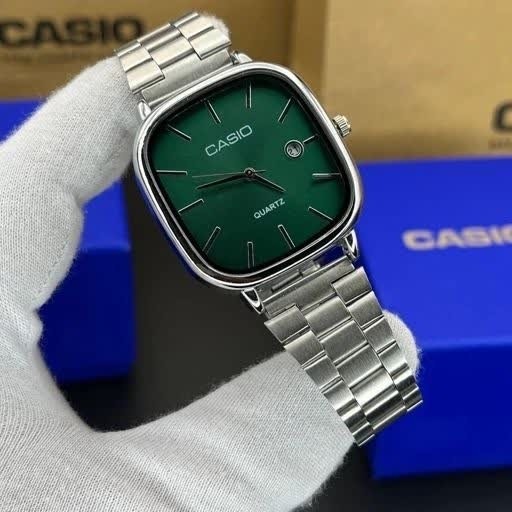 ست ساعت مچی زنانه و مردانه کاسیو اولدمانی CASIO صفحه سبز ژاپنی