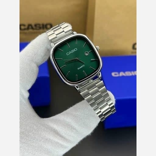 ست ساعت مچی زنانه و مردانه کاسیو اولدمانی CASIO صفحه سبز ژاپنی