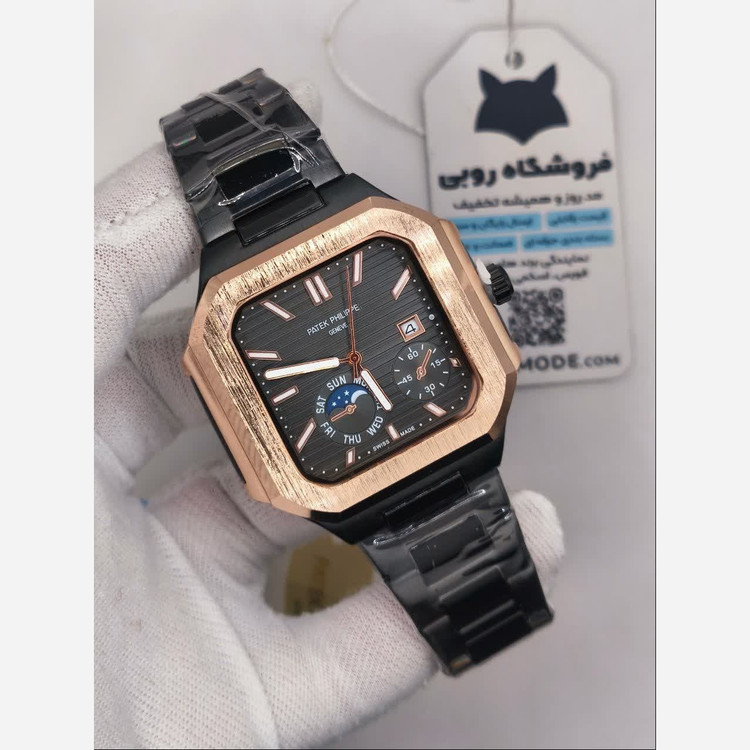 ساعت مچی مردانه پتک فیلیپ Patek Philippe ارجینال قفل مخفی مشکی