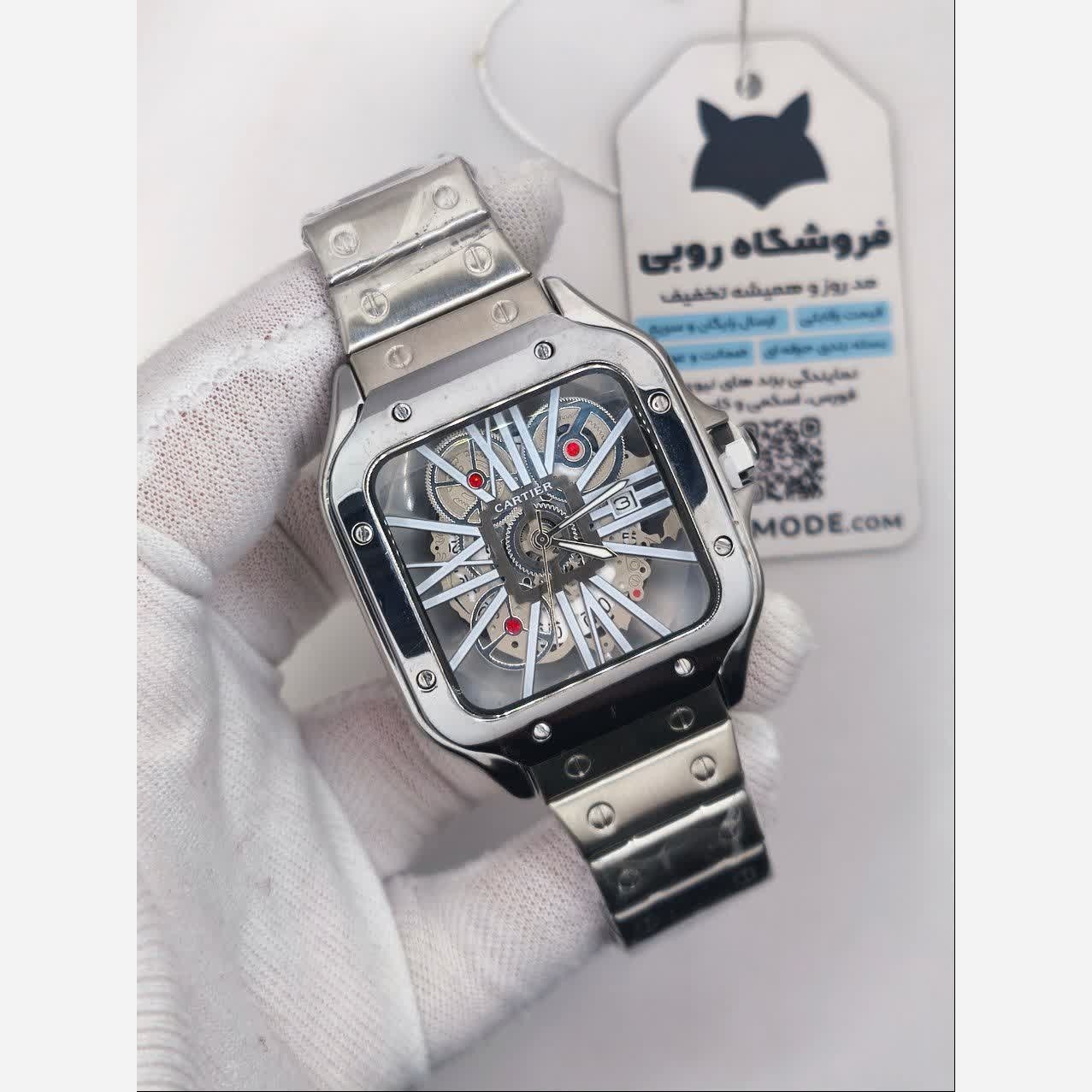 ساعت مچی مردانه کارتیر CARTIER ارجینال قفل مخفی استیل