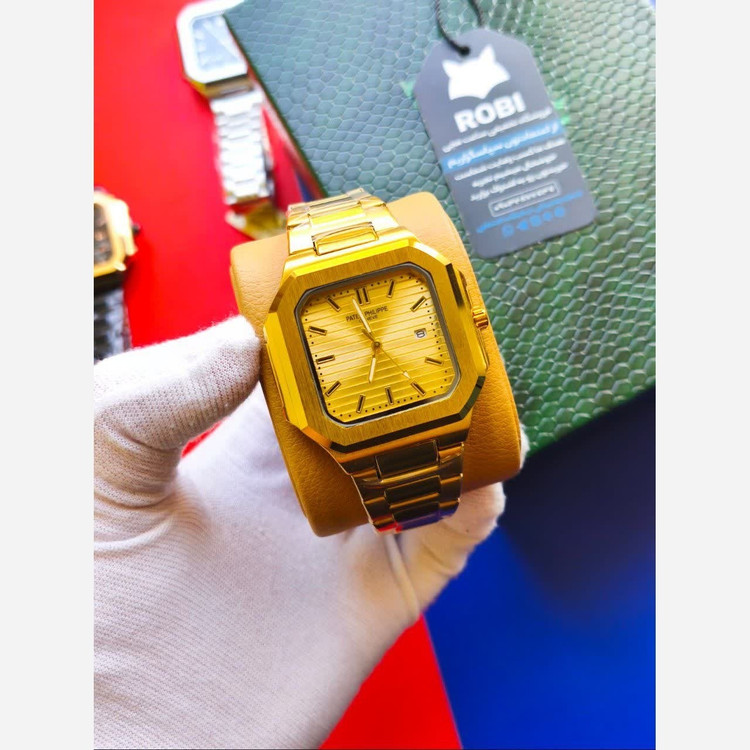 ساعت مچی مردانه پتک فیلیپ Patek Philippe ارجینال قفل مخفی طلایی