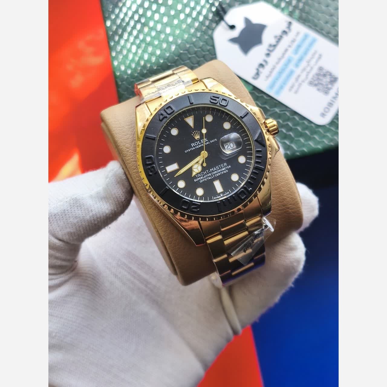 ساعت مچی مردانه رولکس یاخ مستر میوتا ROLEX تاچمتردار طلایی