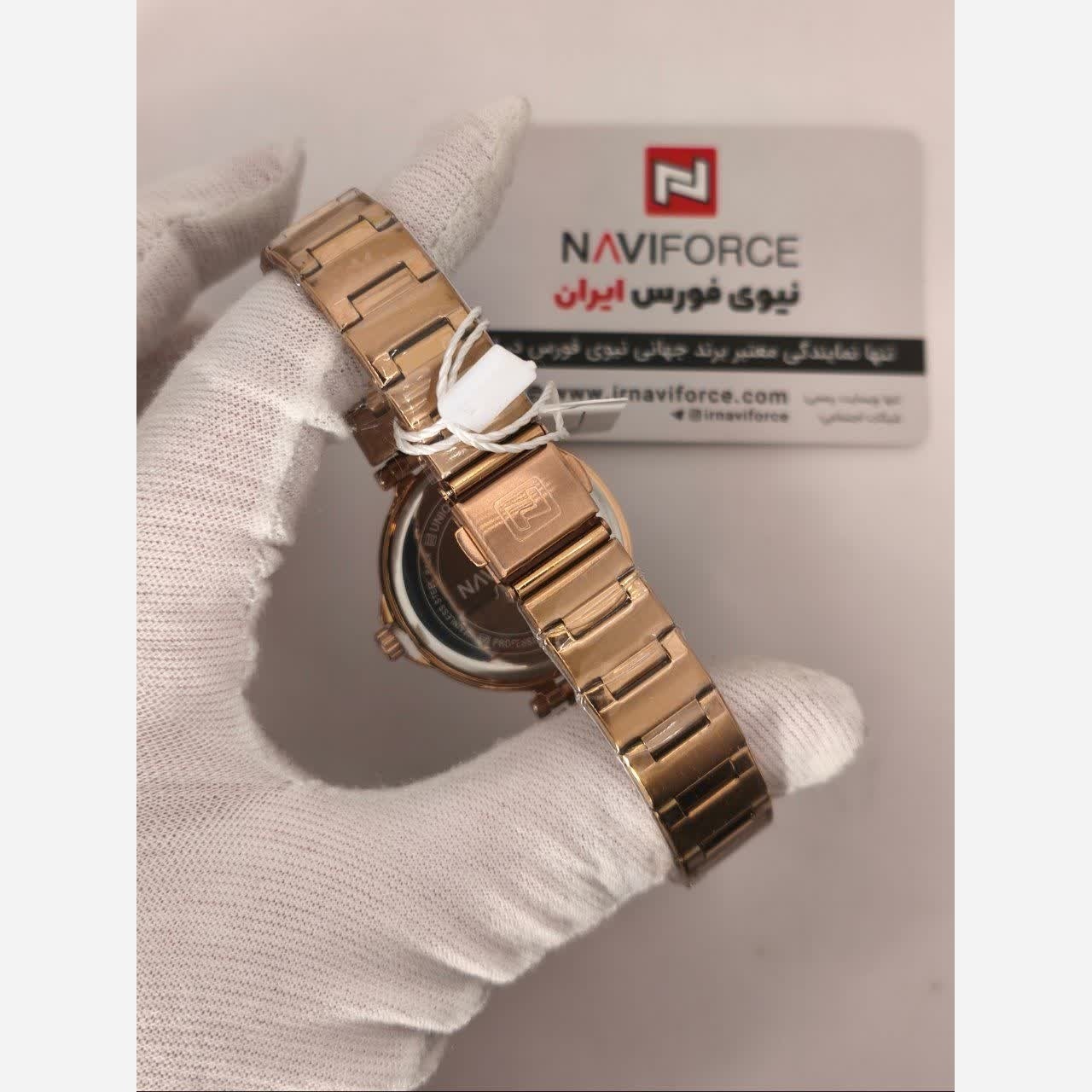 ساعت مچی عقربه ای زنانه نیوی فورس NAVIFORCE مدل Nf5033 رُزگُلد
