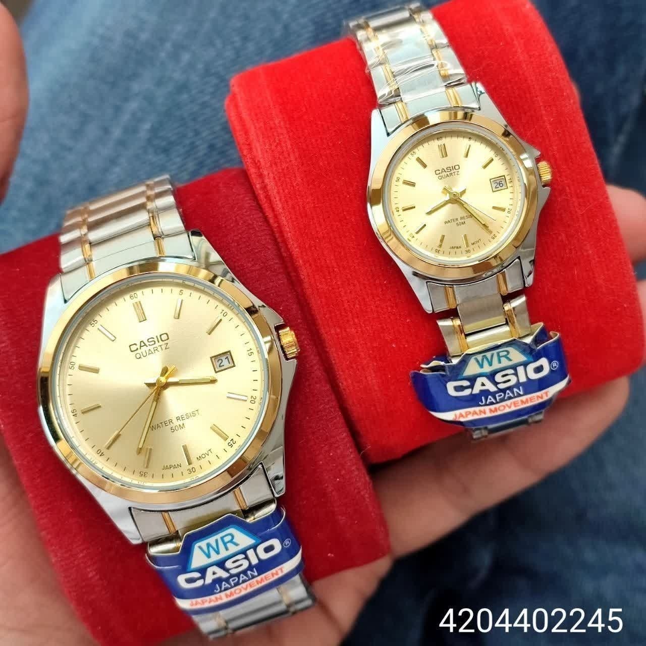 ست ساعت مچی زنانه و مردانه کاسیو CASIO موتور ژاپنی کد2