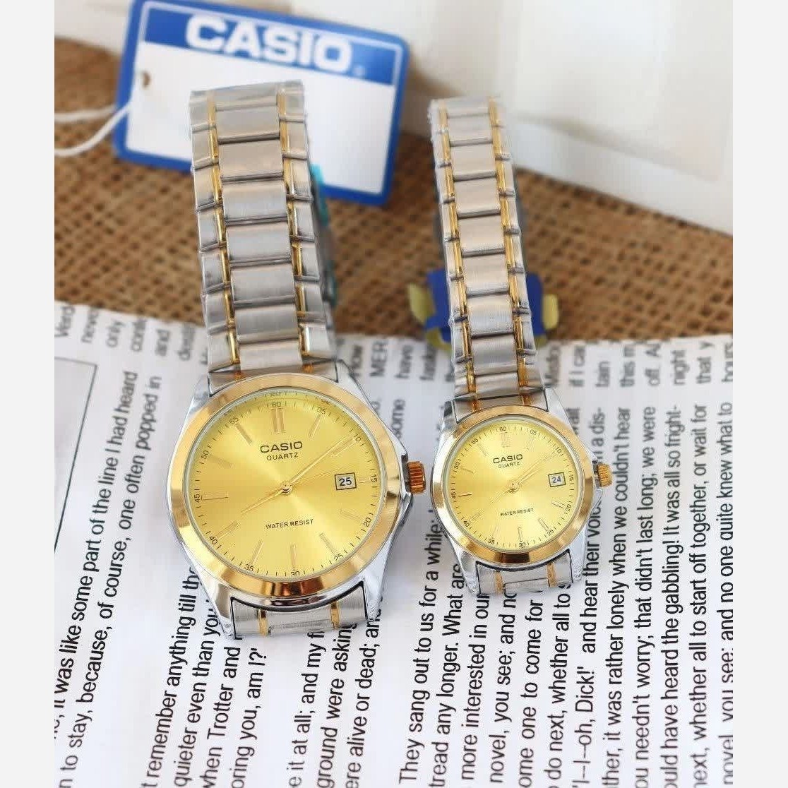 ست ساعت مچی زنانه و مردانه کاسیو CASIO موتور ژاپنی کد2