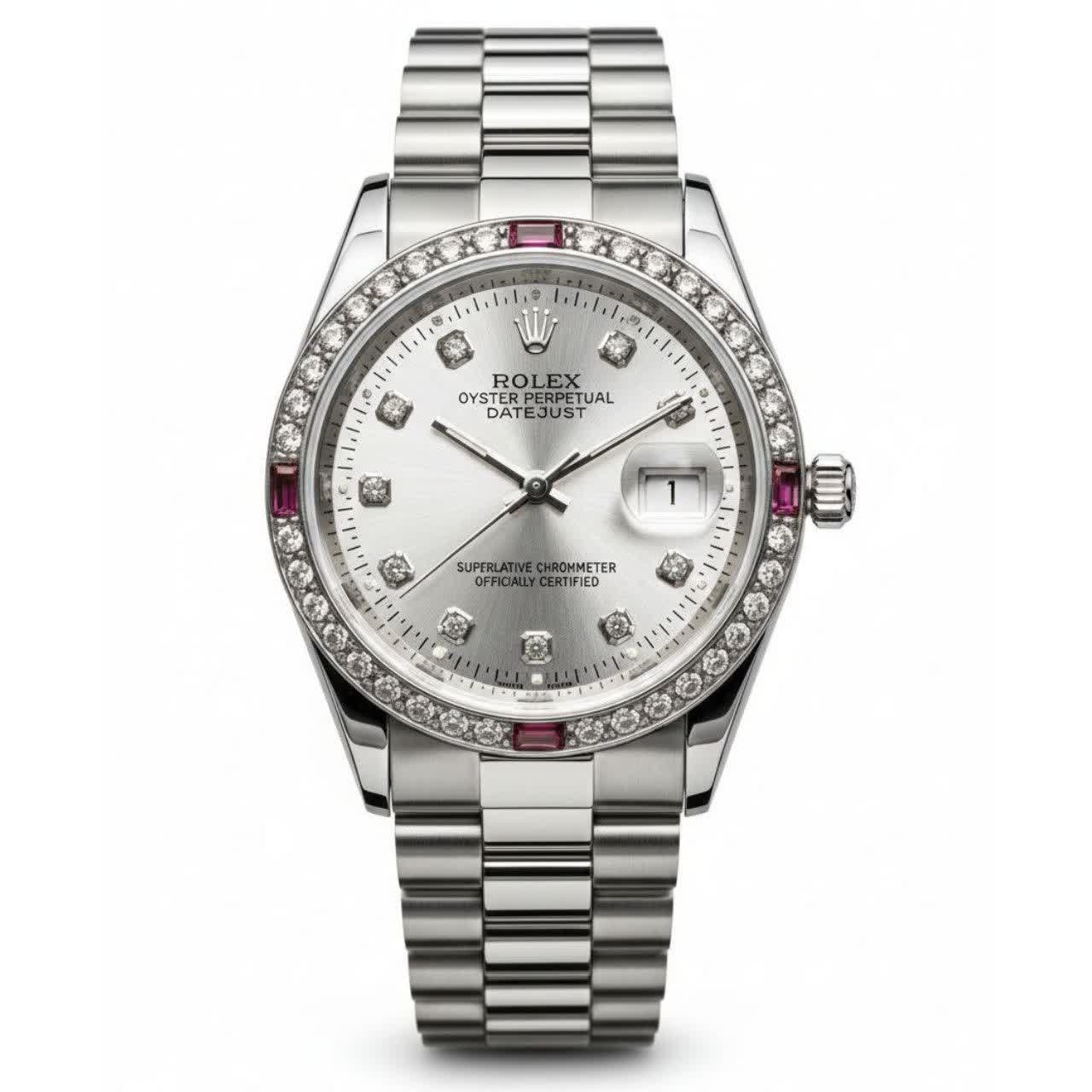 ساعت مچی مردانه رولکس دی دیت جاس ROLEX دور الماس